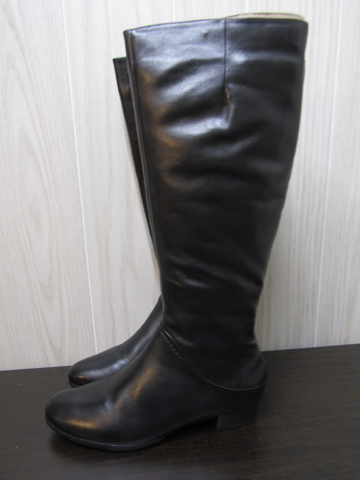 Gerry Weber Caren Black Leather Tall Boots Fur Lined Size Women EU 39 US 9