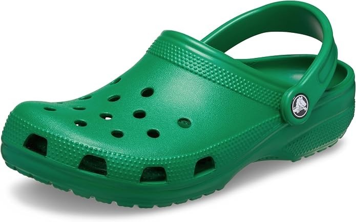 Crocs Classic Clog Unisex Clogs, Green/Ivory, Men’s US 4 / Women’s US 6