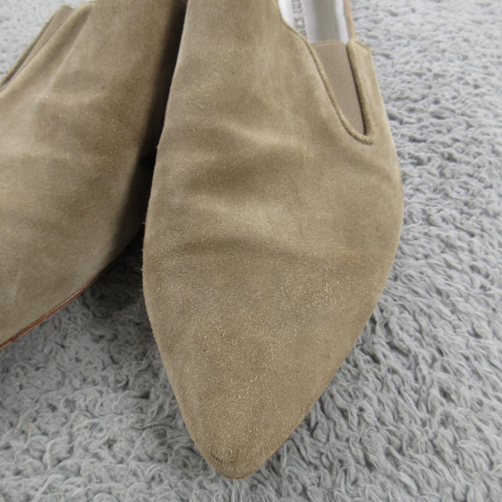 Jenni Kayne Shoes Womens Size 10 Beige Suede Pointed Toe Mules Flats Italy