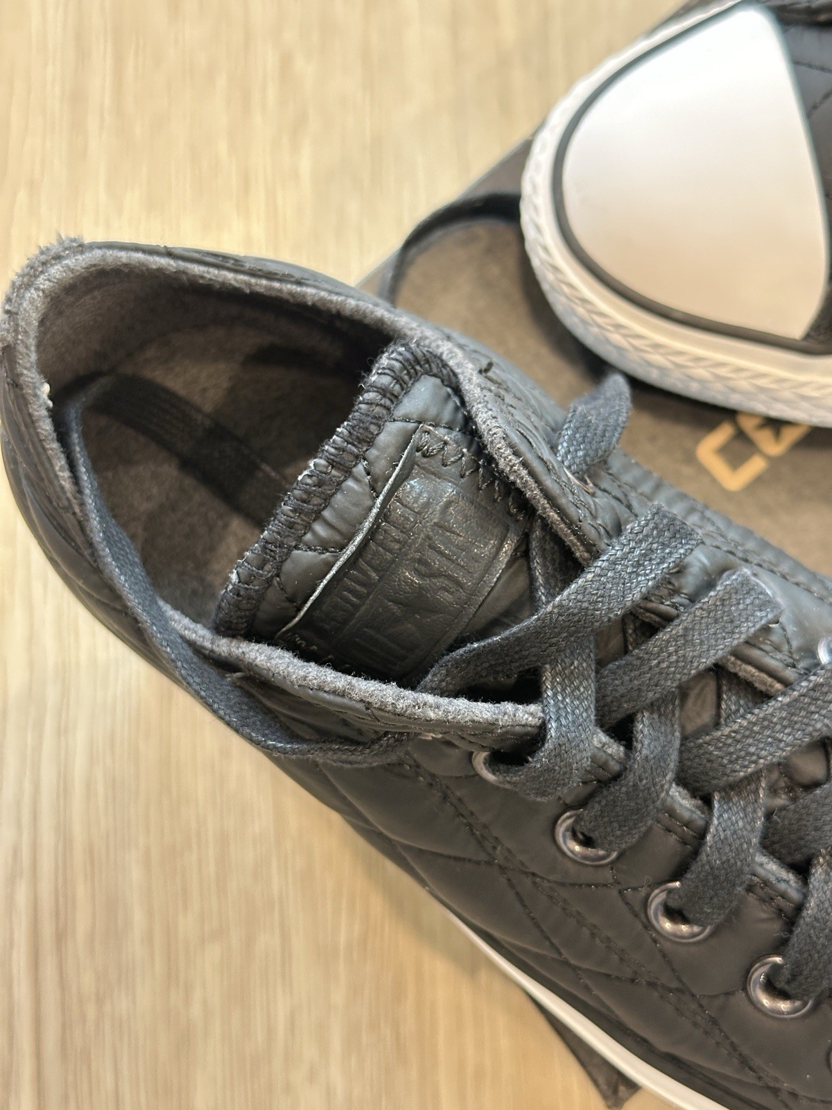 Converse Chuck Taylor “Quilted Black” All Star OX Shoes – Men’s 6 / Women’s 8