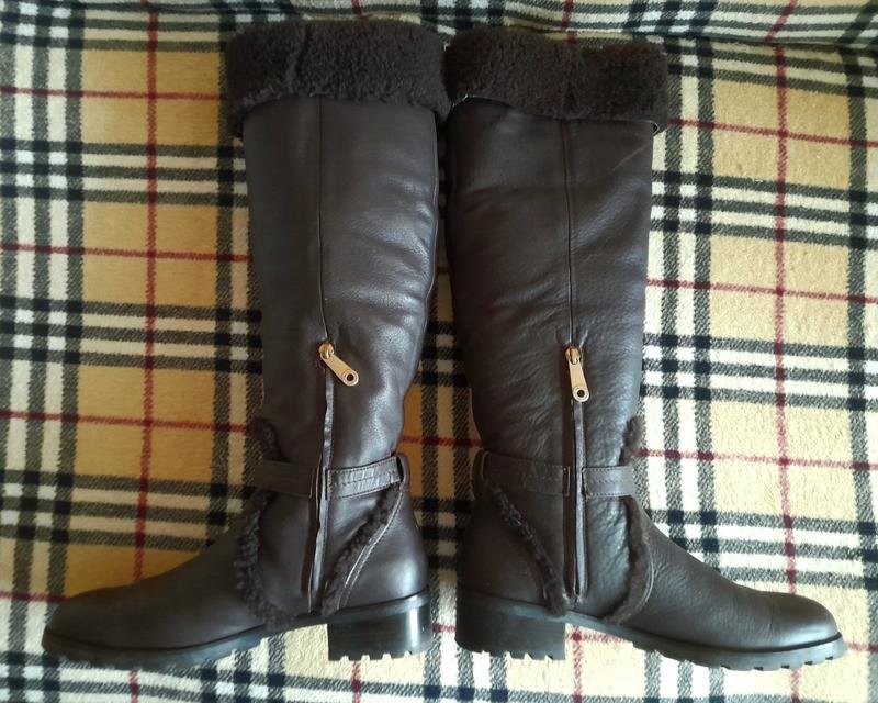 Women Bally Boots Brown Leather 39.5 #5L1E