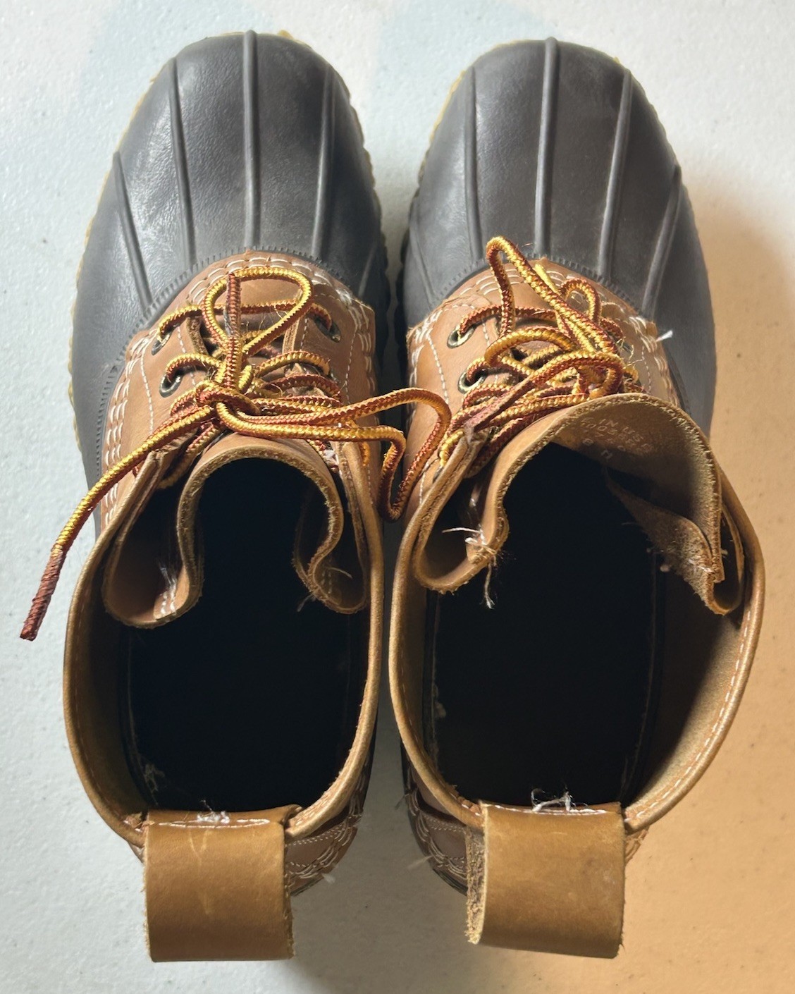 LL BEAN Boot Women’s Waterproof Duck Size 8M Brown 8″ Leather Made in the USA!
