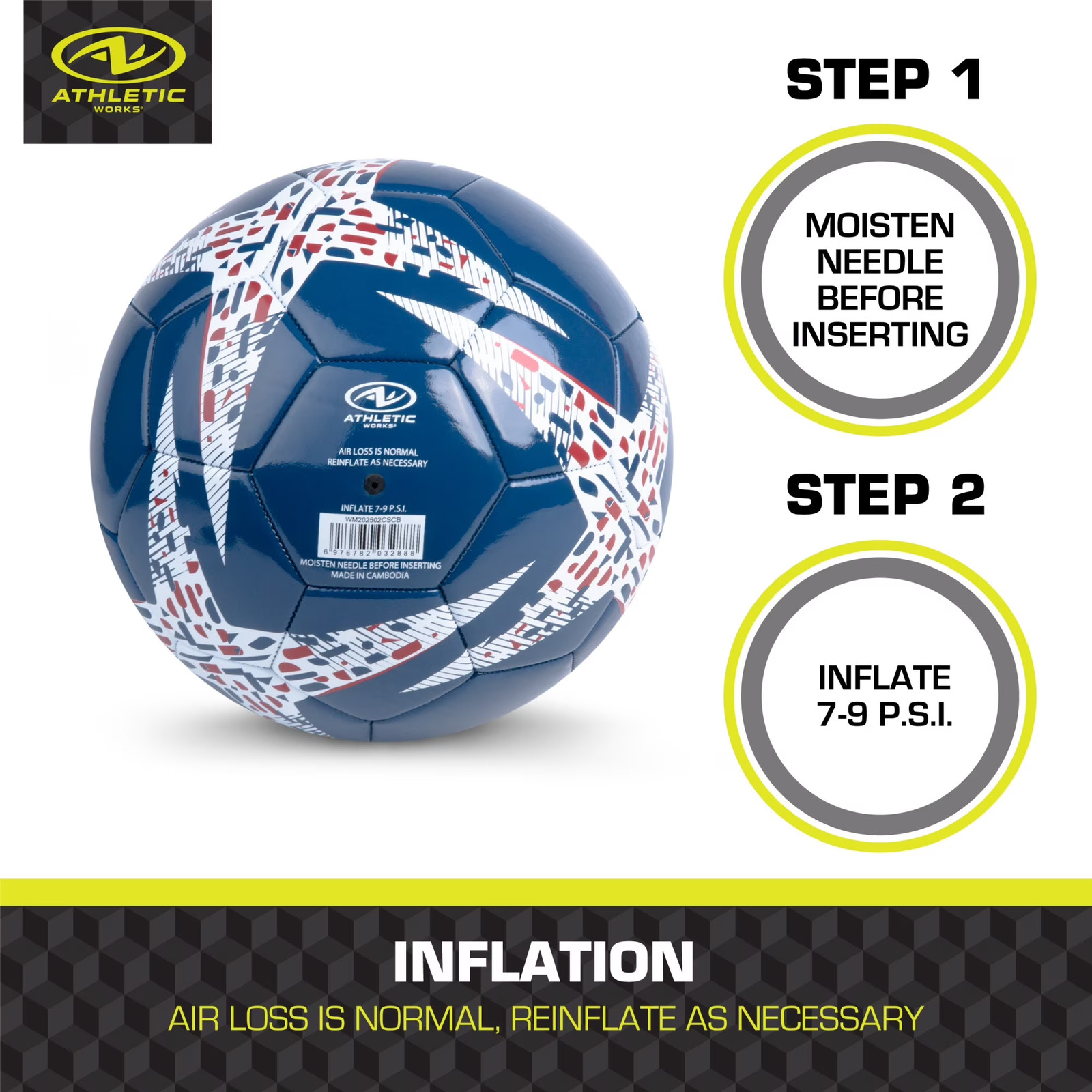 Size 5 Red, White & Blue Soccer Ball