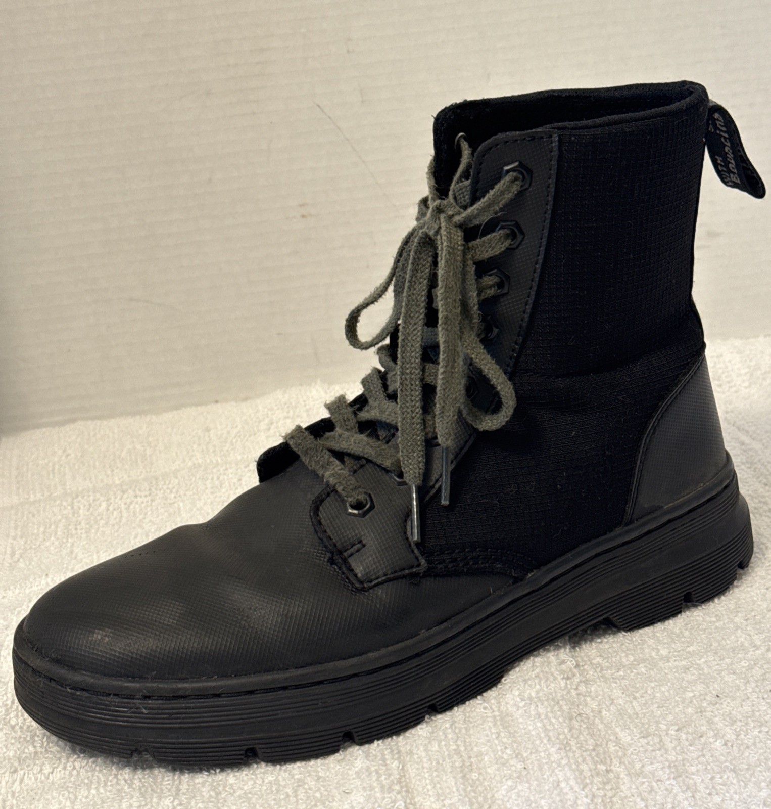 Dr. Martens Combs II 8 Eye Utility Lightweight Black Combat Boots Size M 9/W 10