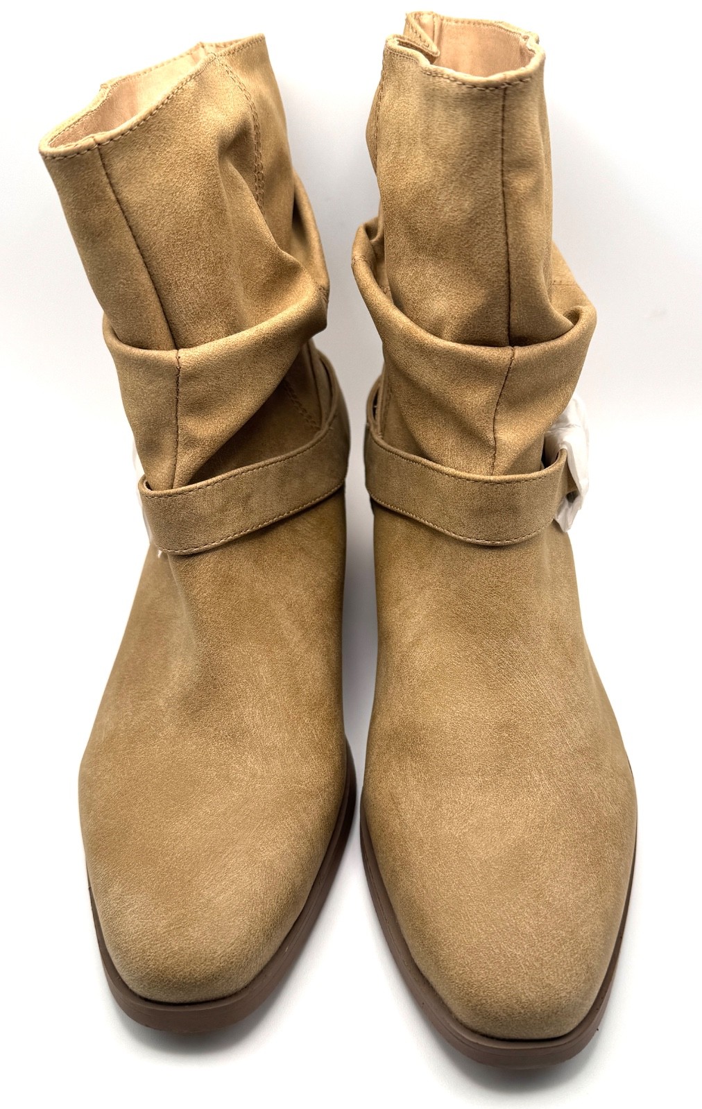 Yellow Box Lamar Taupe Slouch Boots With Black Size 7