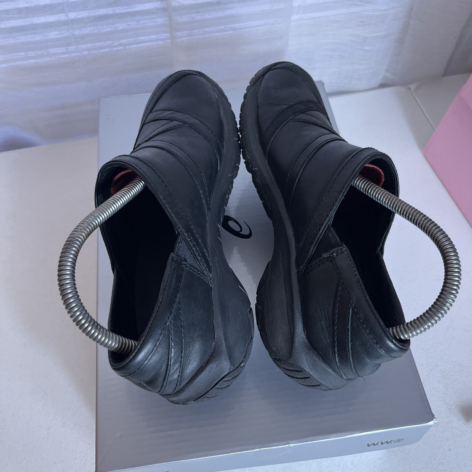 Merrell Encore Eclipse Black Leather Clogs Mules Women Size 6.5 Shoes