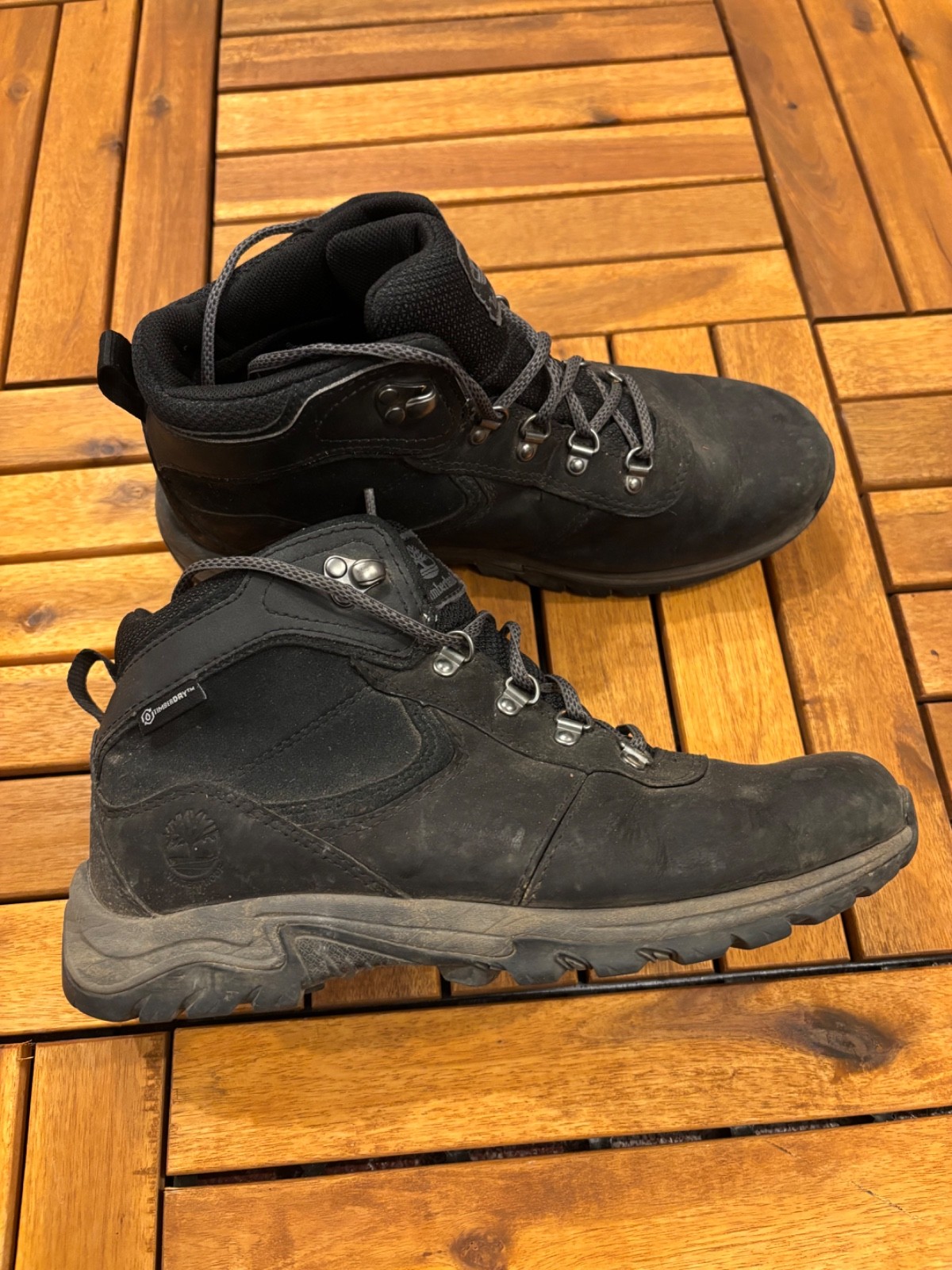 timberland black hiking boots