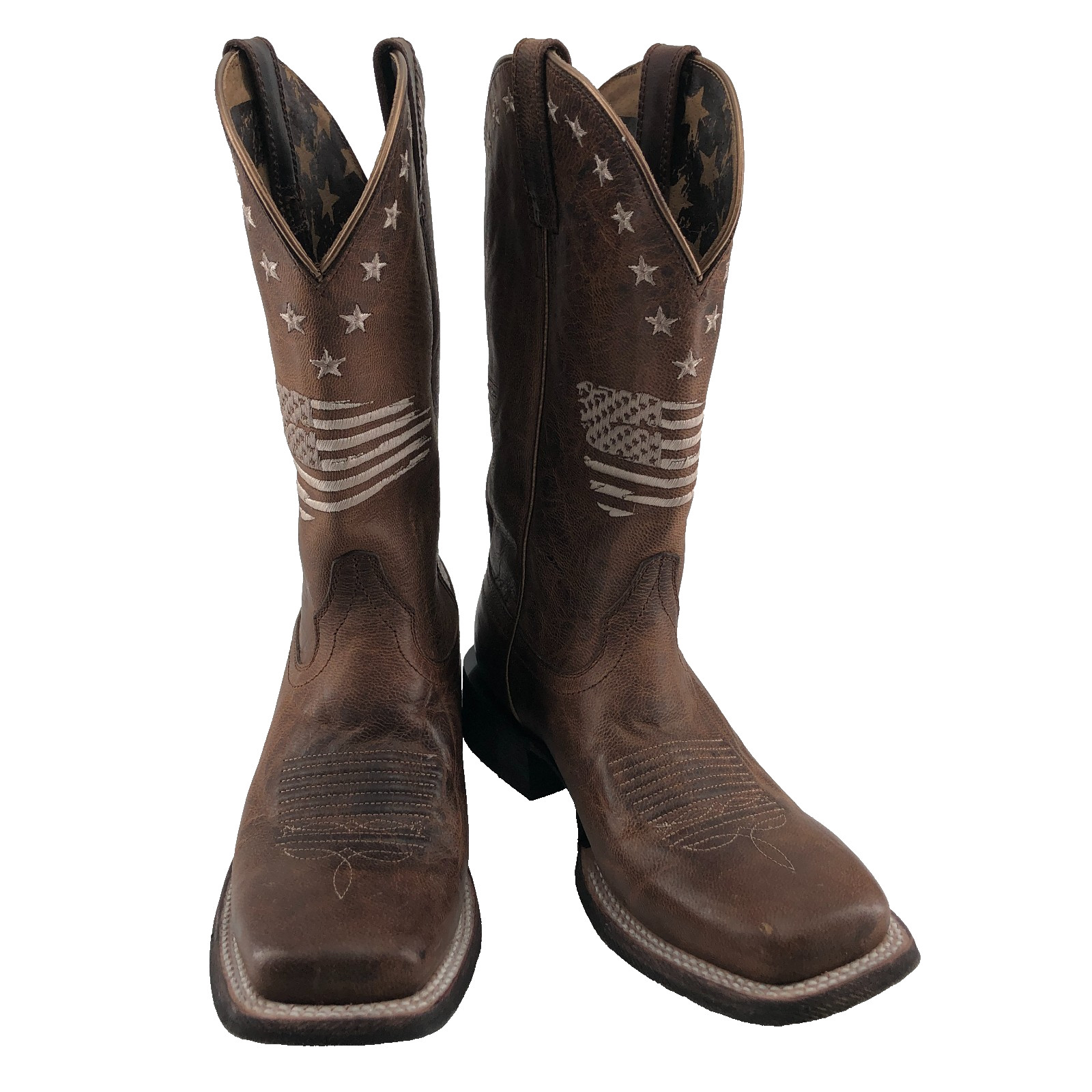 ARIAT Womens 8B Patriot American Flag Western Cowboy Boots Brown 10038388