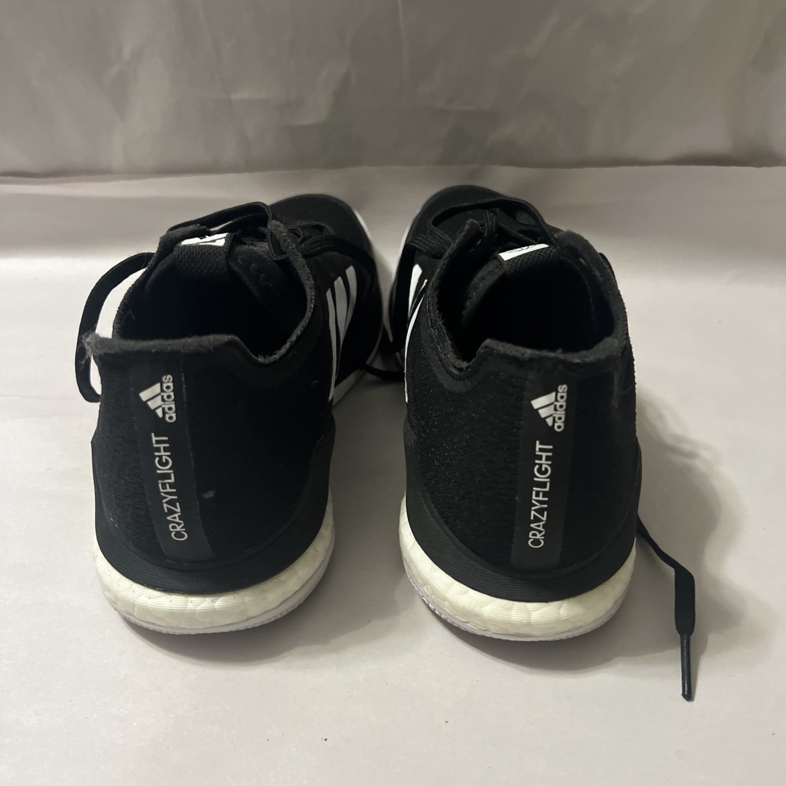 Adidas Crazyflight Womens Size 8 1/2 Black White Athletic Court Shoes Sneakers