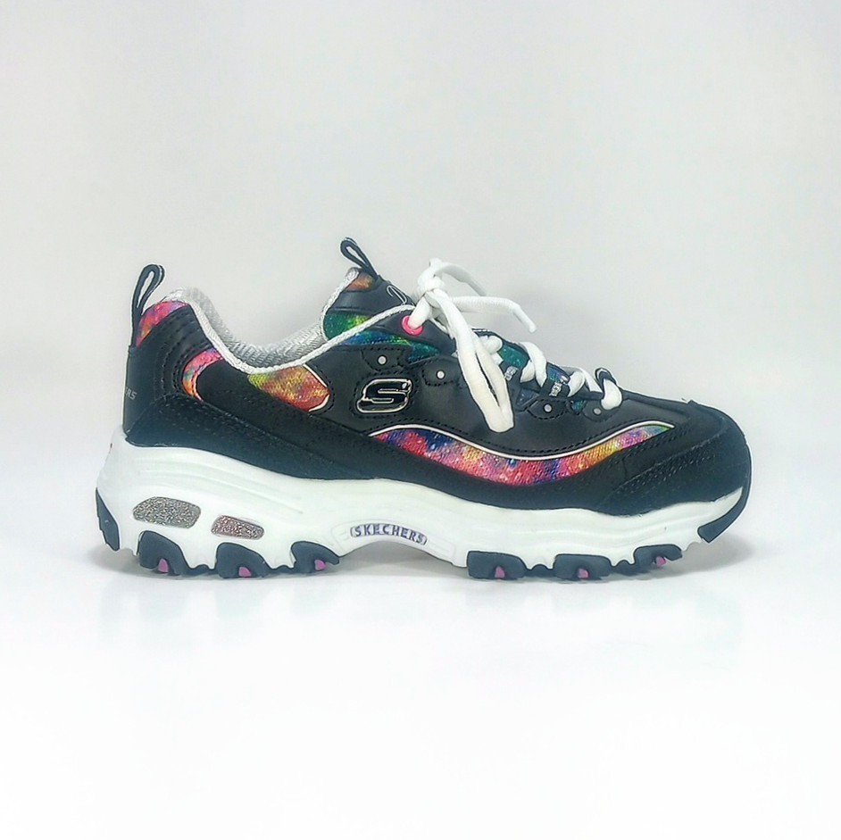 Skechers DLites Galaxy Fantasy Womens 5 Black Memory Foam Sneakers 149782