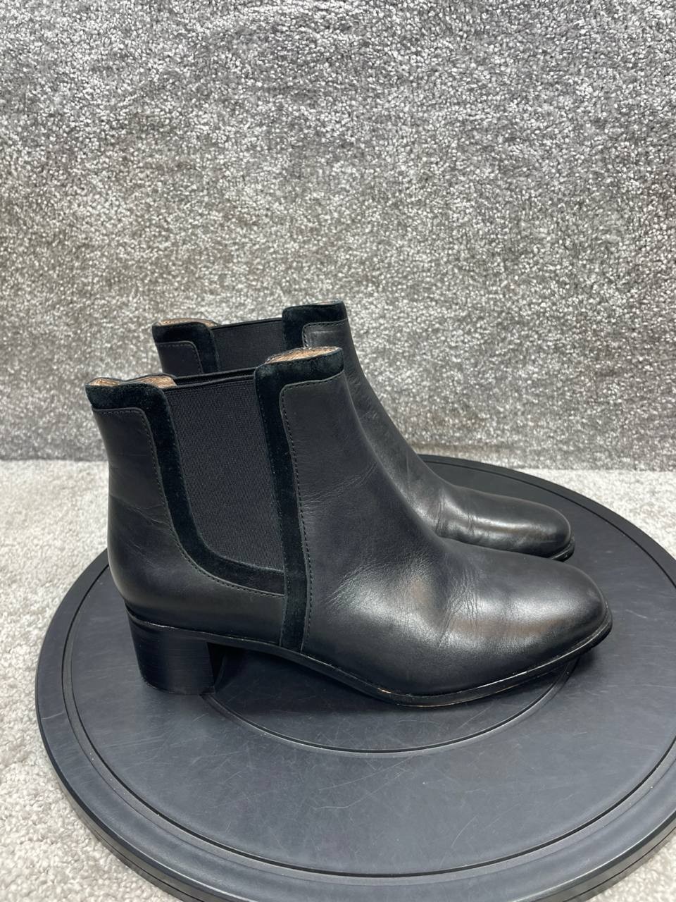 Madewell Chelsea Boot Womens Size 8 Brynn Black Leather Ankle Square Toe Pull On