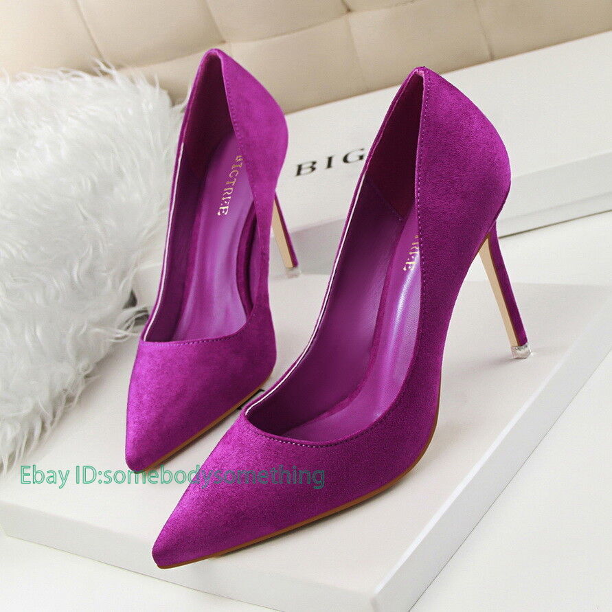 Women’s Pointed Toe Slip on Stiletto High Heeled Classic Party Wedding Pumps