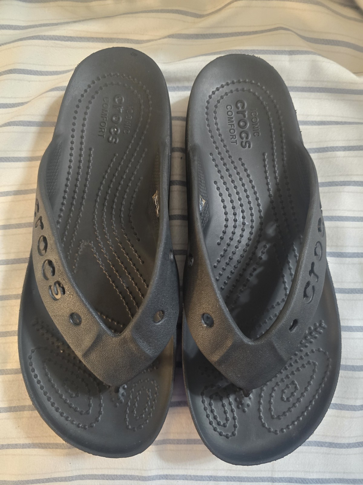 Crocs Baya II Flip Black Flip Flop Slippers W7