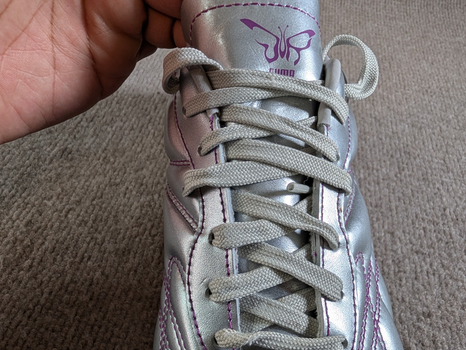 PUMA Cell Dome King ML x Dua Lipa Silver Purple Women’s Sneaker Shoes Size 10