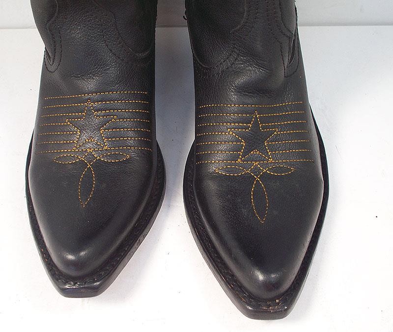 Botas Caborca for Liberty Black 7.5 Women’s Amelia Star Stitched Western Boots