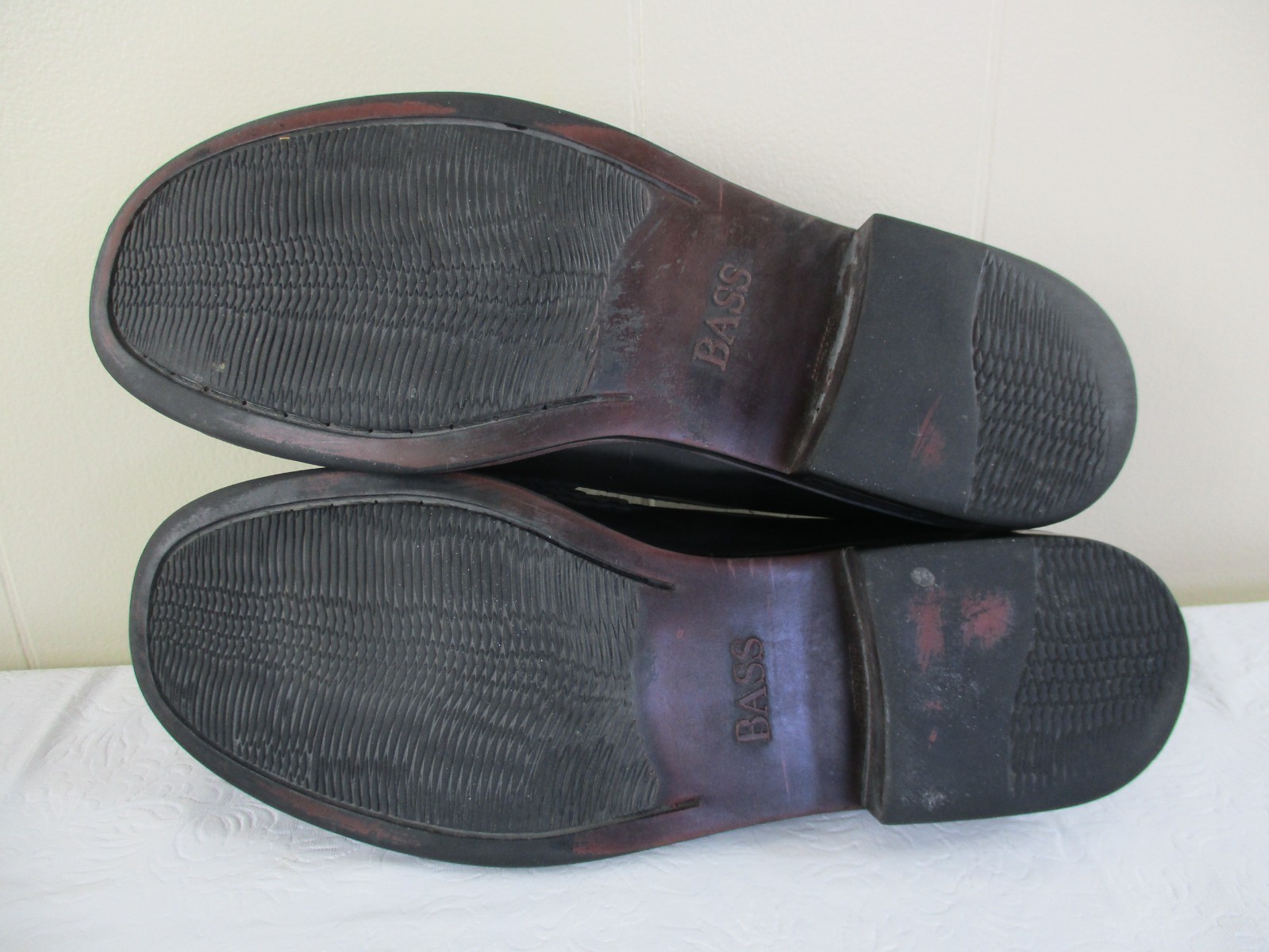 GH Bass Weejuns 7W Katherine II Penny Loafers Black Leather Shoes made Brazil