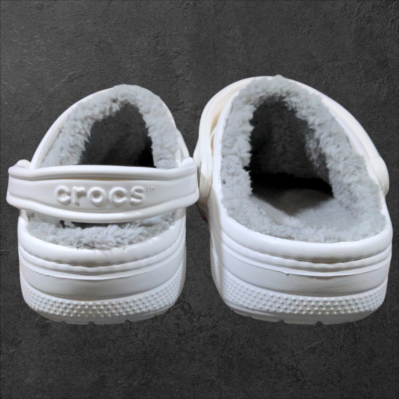 Crocs Baya Lined Clogs Men’s 9 Women’s 11 White Slip on Faux Fur