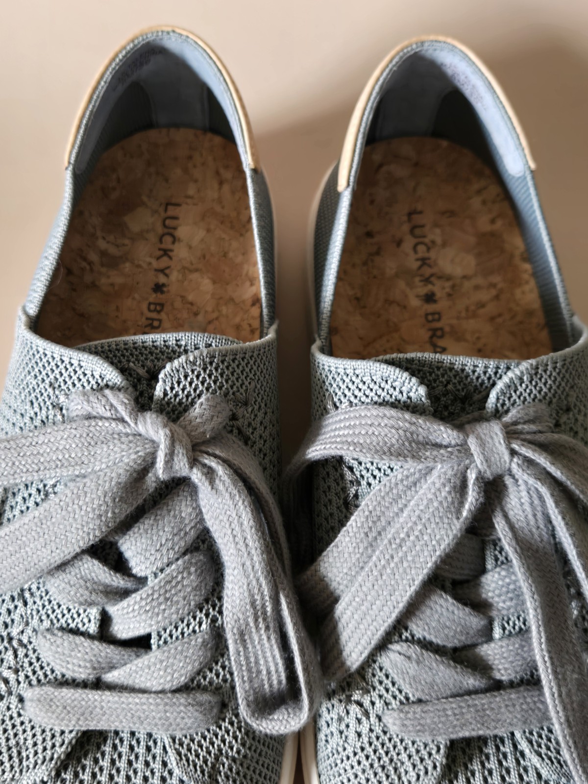 New Lucky Brand Women’s Talena Knit Lace-Up Sneakers Size 8M Lead Color