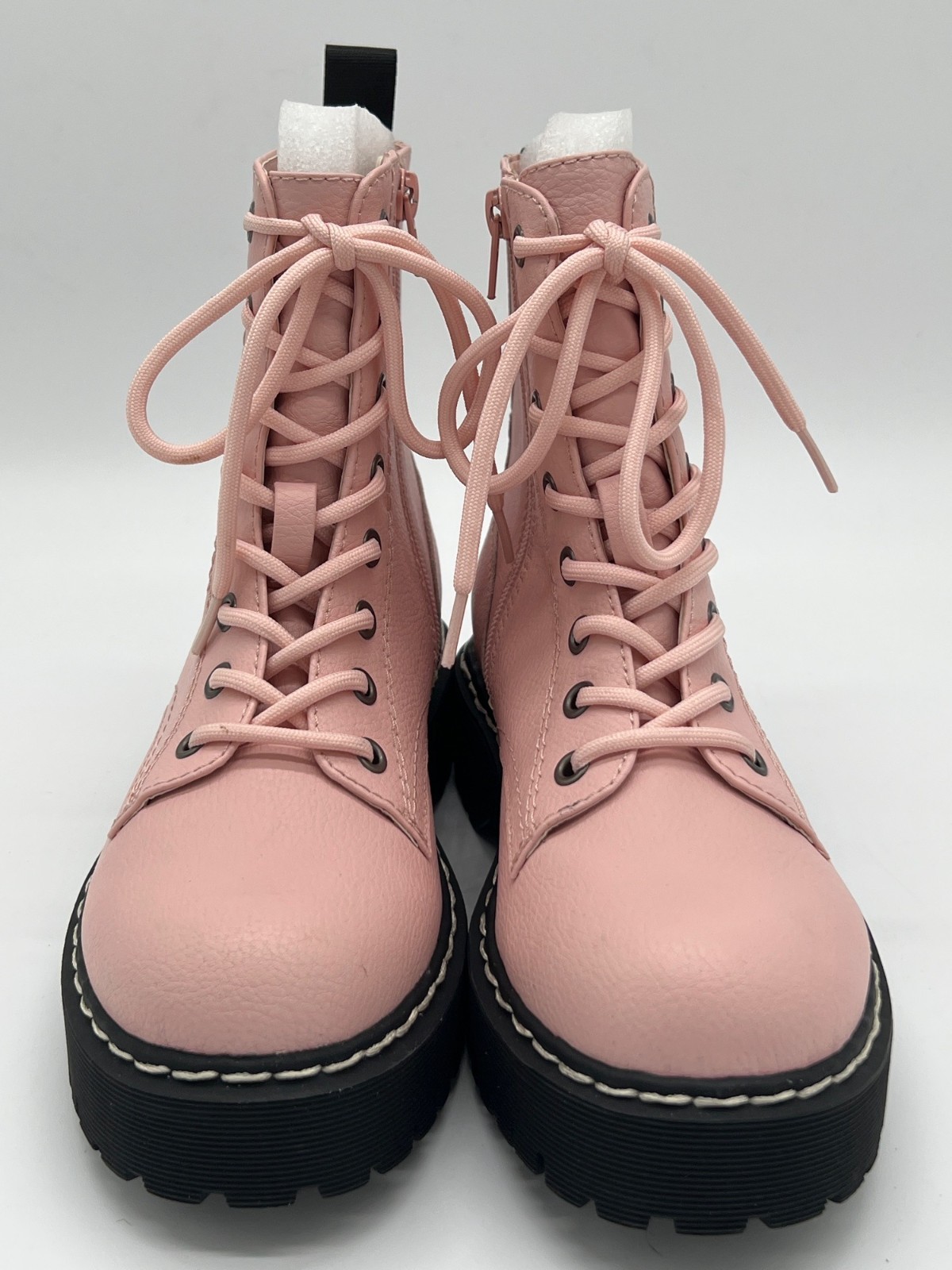 Unionbay Pink Hayden Lace-Up Combat Boots Size 6M