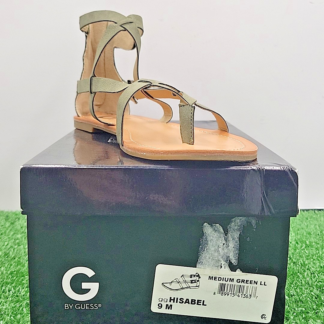 Guess Hisabel Dress Sandals Women’s Size 9 M Green Daily Shoes with Box