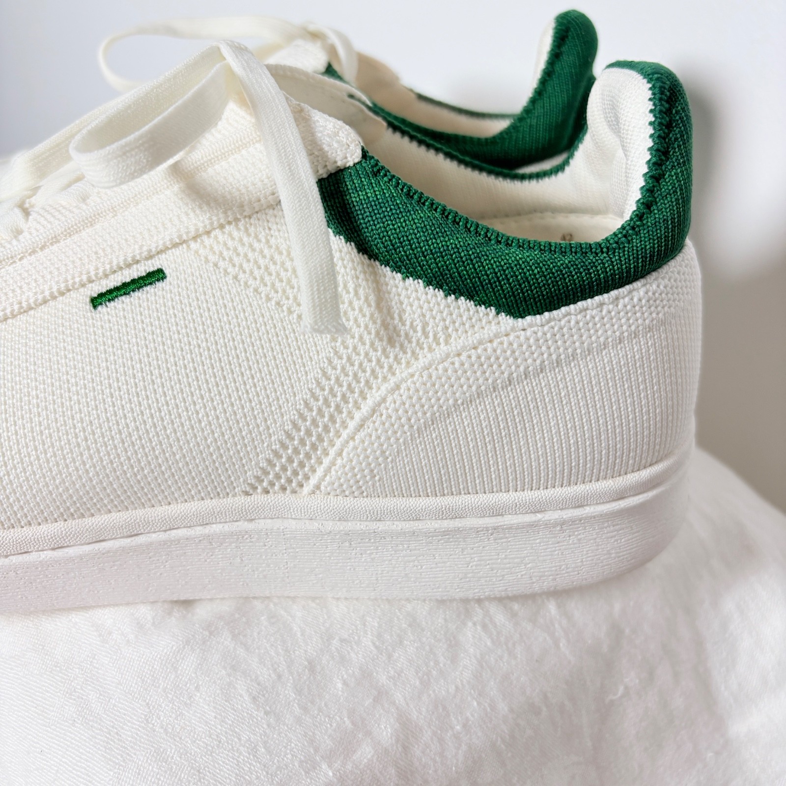 Vivaia V Prime Recycled Knit Sneakers White Green Knit Womens EU 42 US 11.5