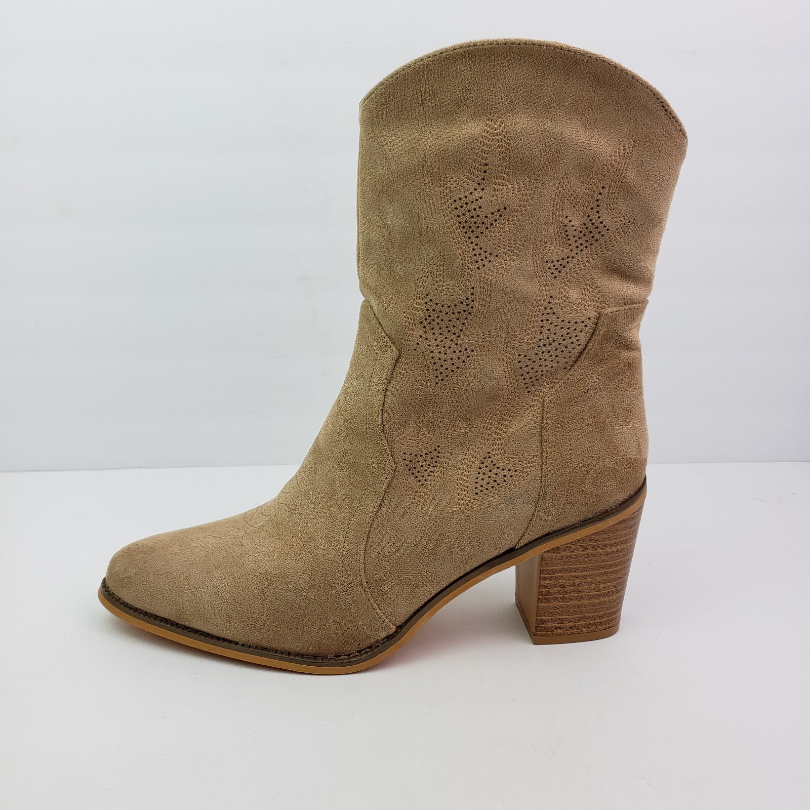 Olivia & Kate New York Bonita Womens Size 9.5 Brown 3.25″ Heeled Western Boots