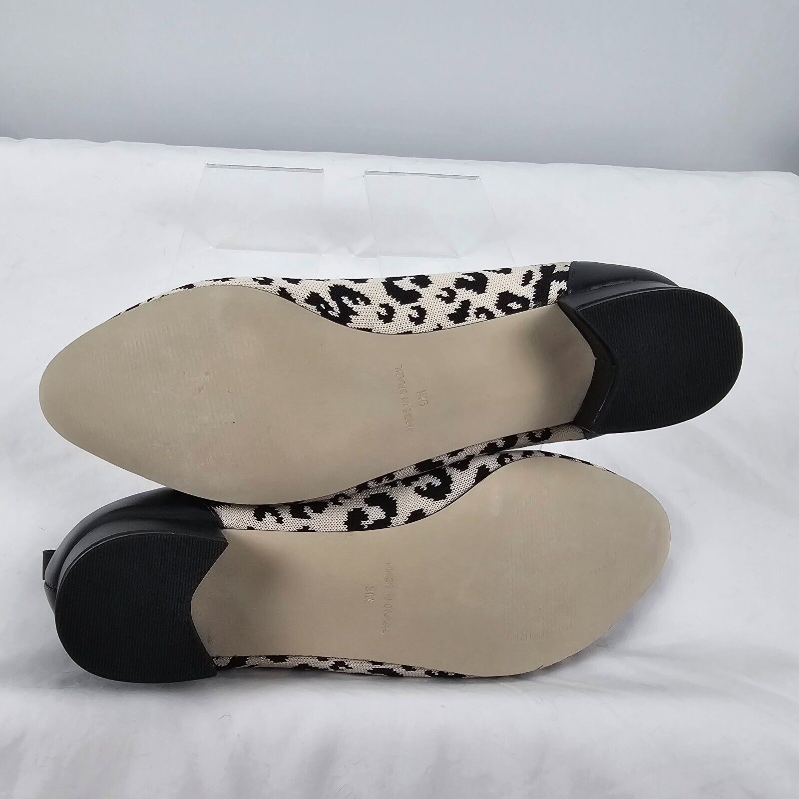 Walking Cradles Hester Flats Slip-On Women’s 9 Leopard Black Cream W-149306 New
