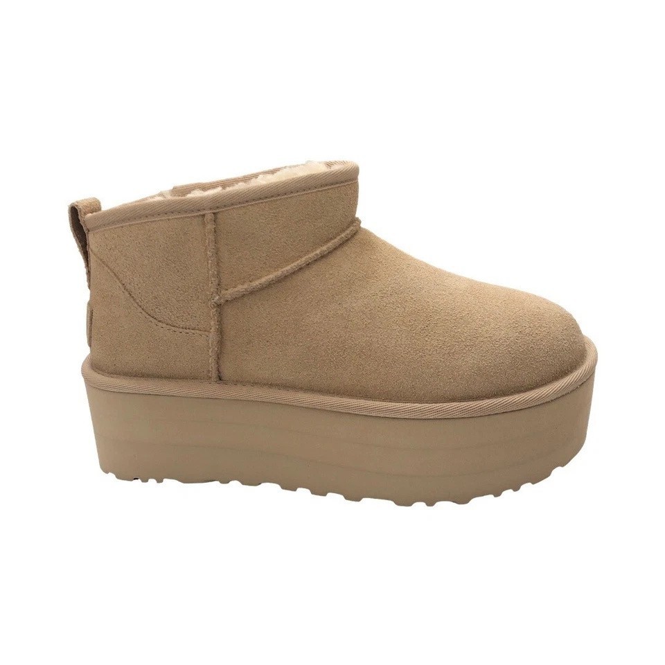 UGG Women’s Classic Ultra Mini Platform Driftwood Boots 1135092 Size 12