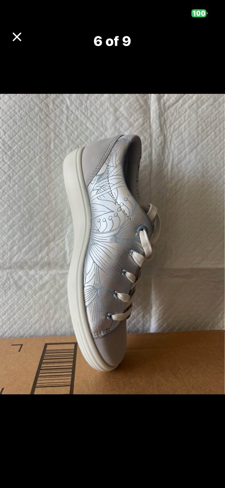 ECCO Women’s Soft 7 Floral Sneakers Size 4-4.5 New Without Box In Wrap