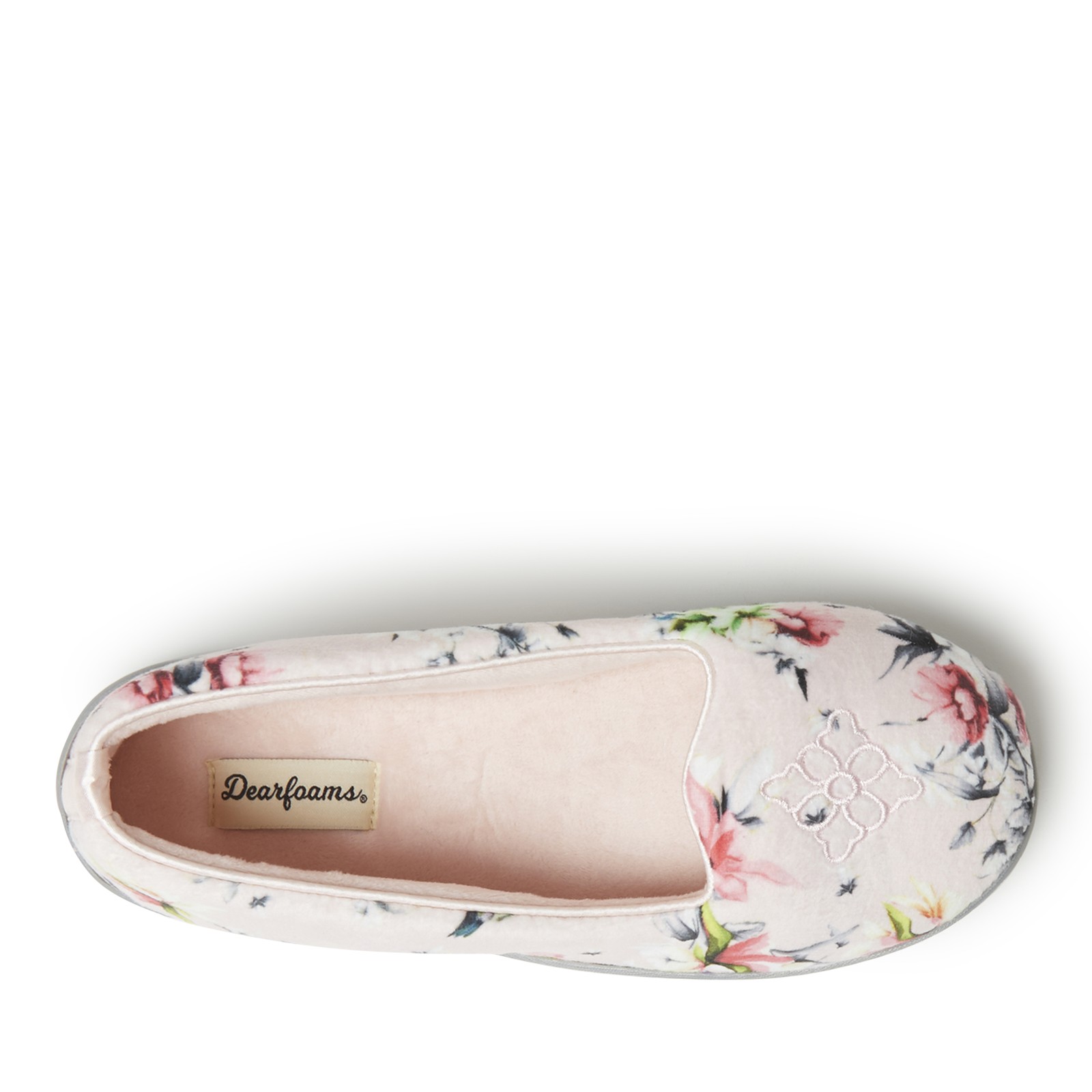 Dearfoams Womens Rebecca Microfiber Velour Closed Back House Slipper