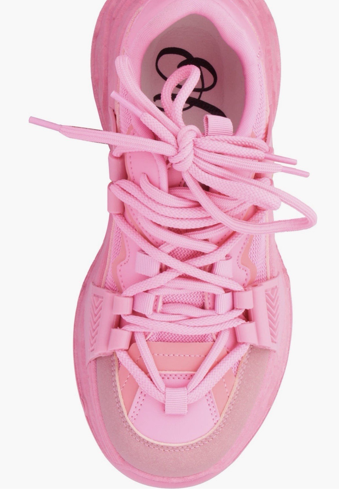 OLIVIA MILLER PINK SNEAKERS SIZE 8 7.5 SPORTS WOMEN SHOES HIGH DESIGNER GIRLS