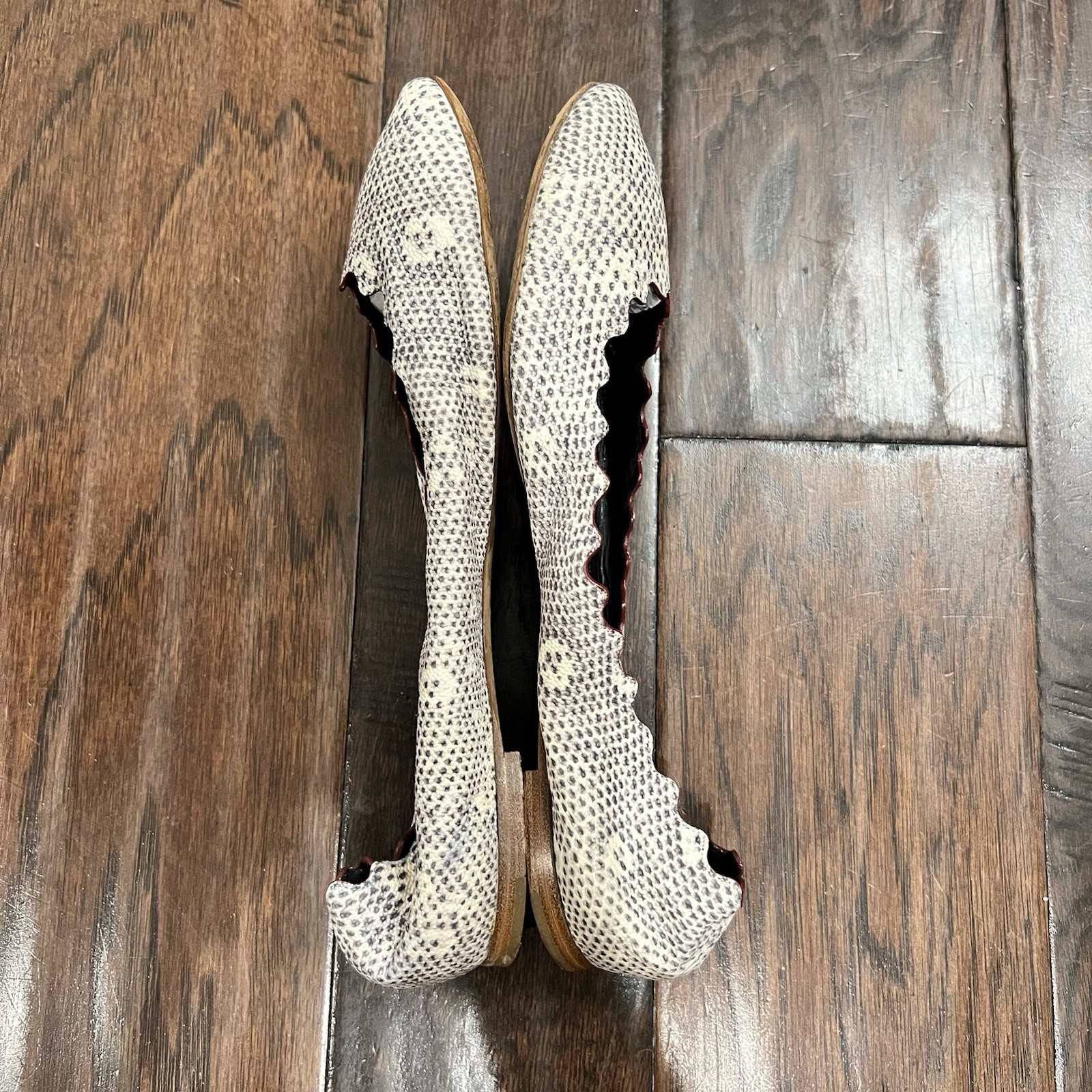 Chloé Lauren Python White/Grey Snakeskin-Embossed Leather