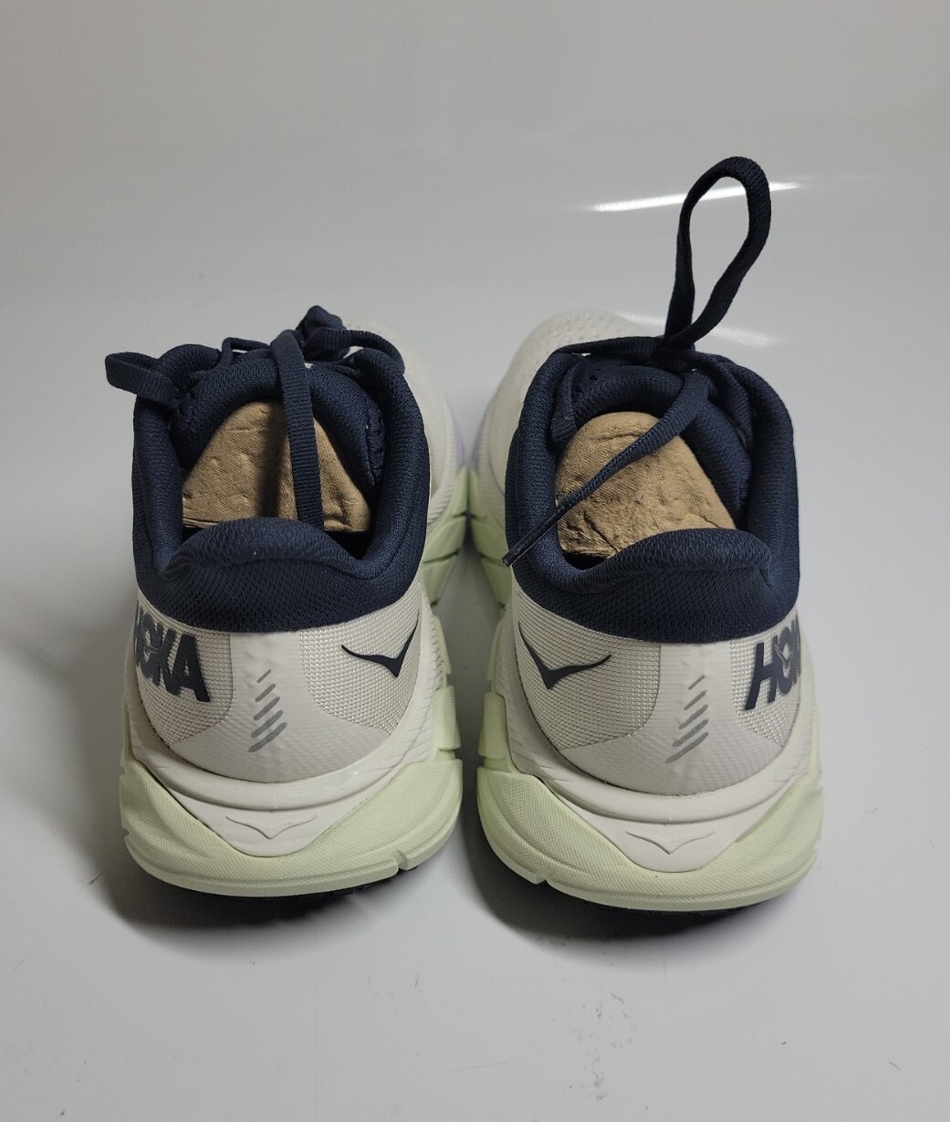 HOKA ONE ONE Womens Arahi 5 Textile Synthetic Blanc De Blanc Outer Space