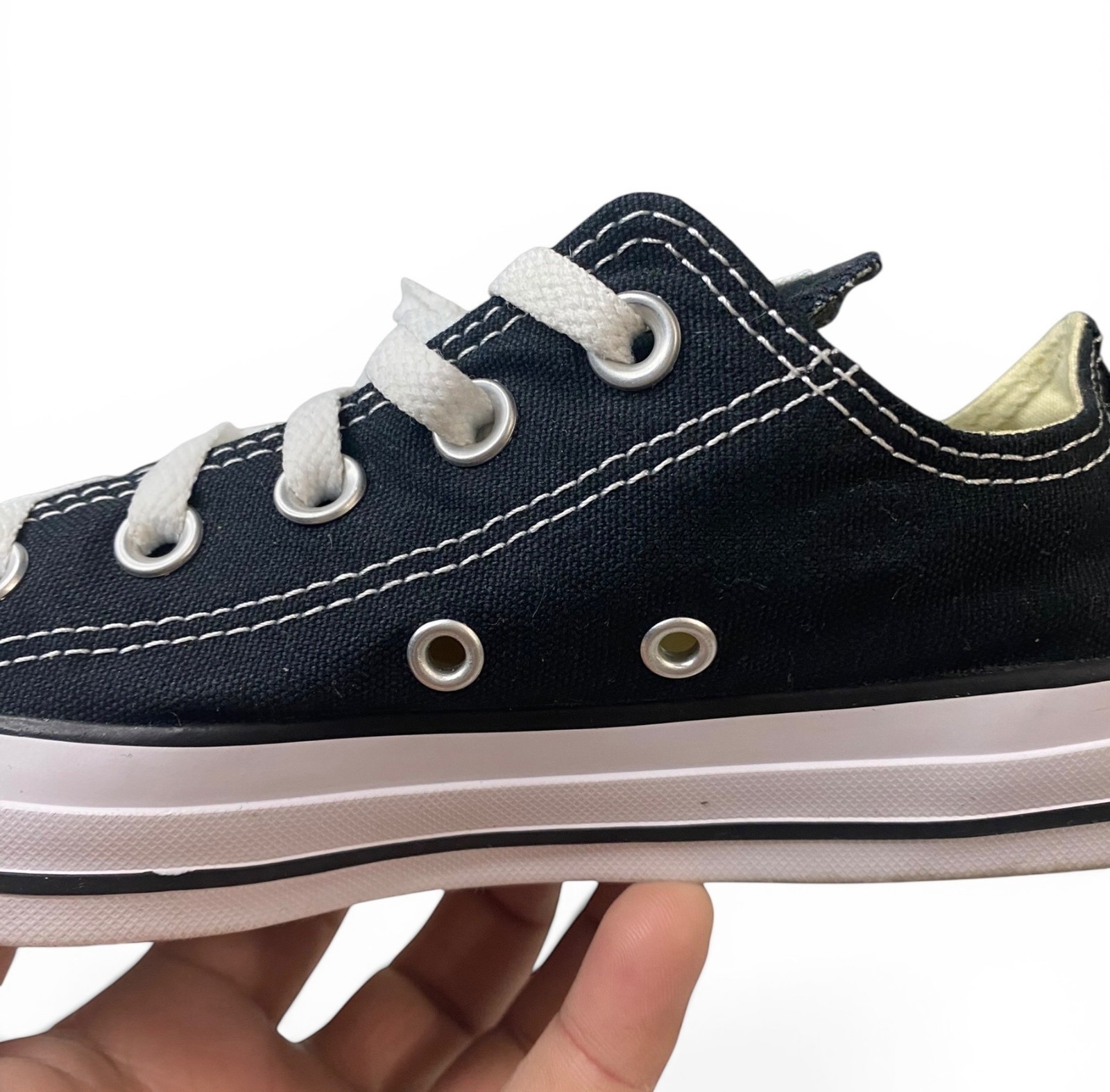 Converse All Star Low Black White Sneakers Mens 4 Womens 6 Chuck Taylor Shoes