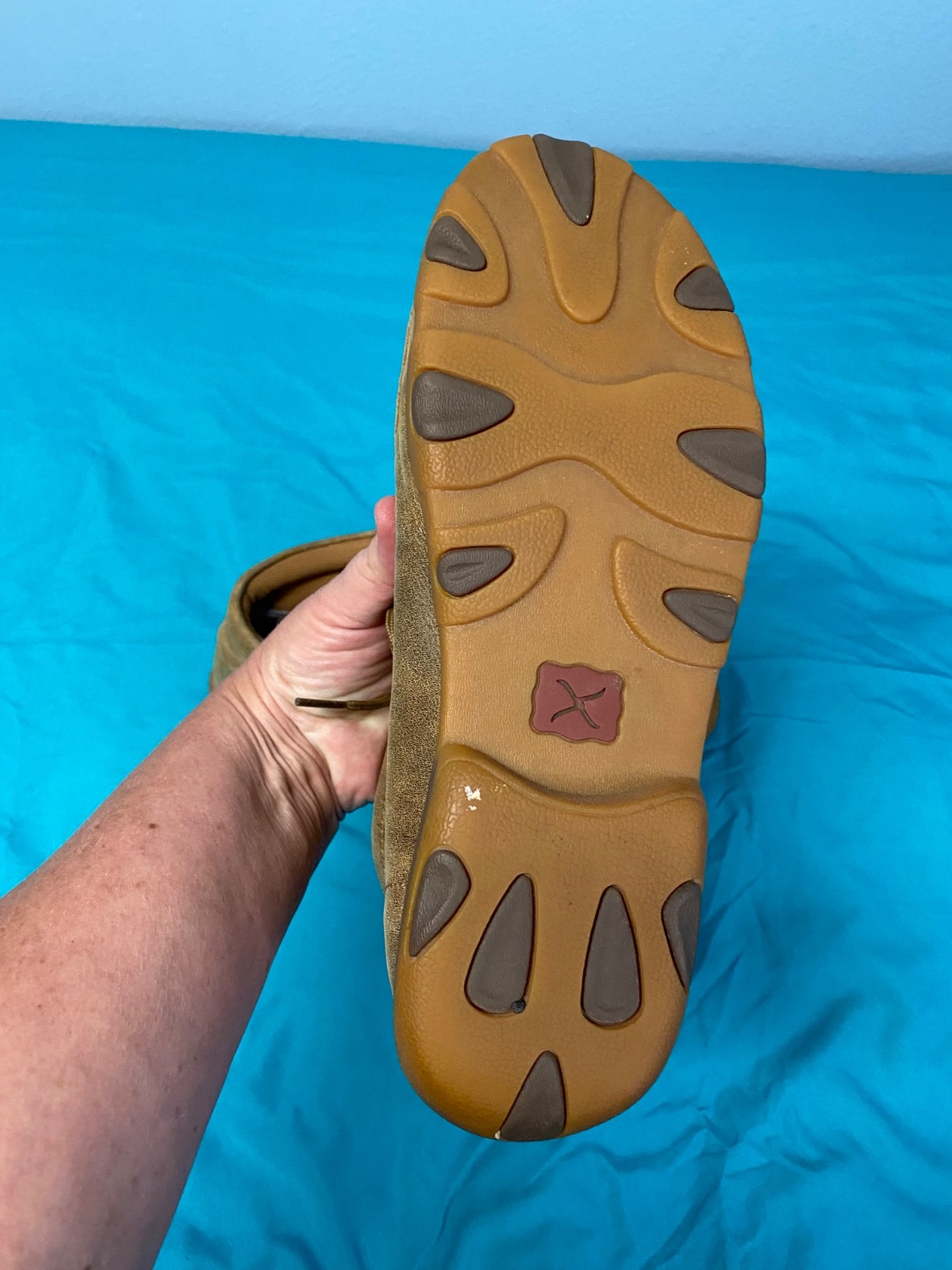 TWISTED X Woman 10M Driving Moccasins Bomber/Tan Size: 10 Width: M