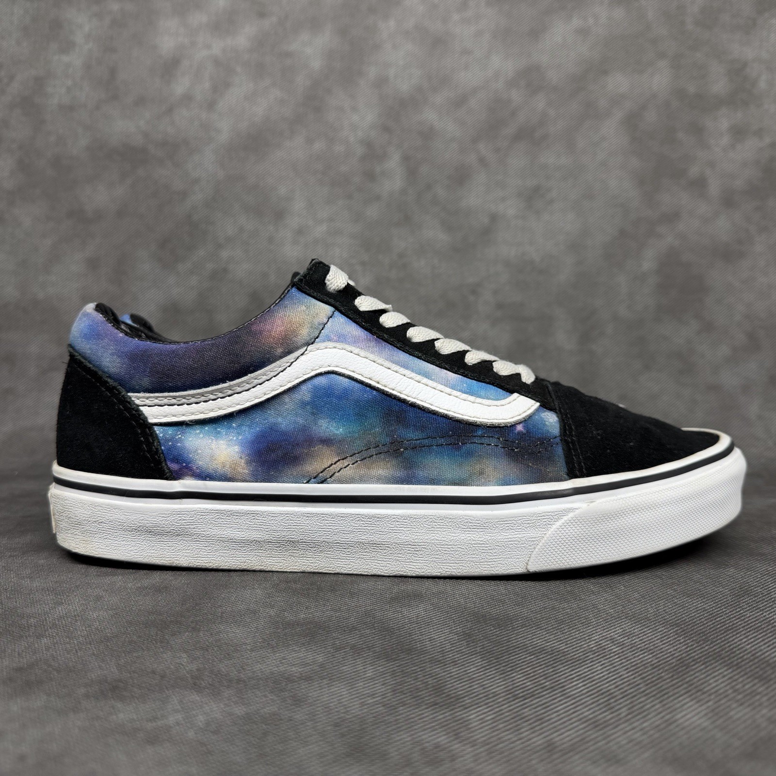 Vans Old Skool Galaxy Black White Suede Skate Sneakers Men’s 7.5 Women’s 9