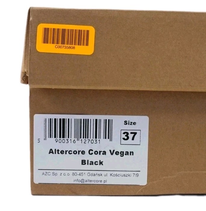 Altercore Cora Vegan Leather Knee High Boots Black Size EUR-37 Lace-up Platform