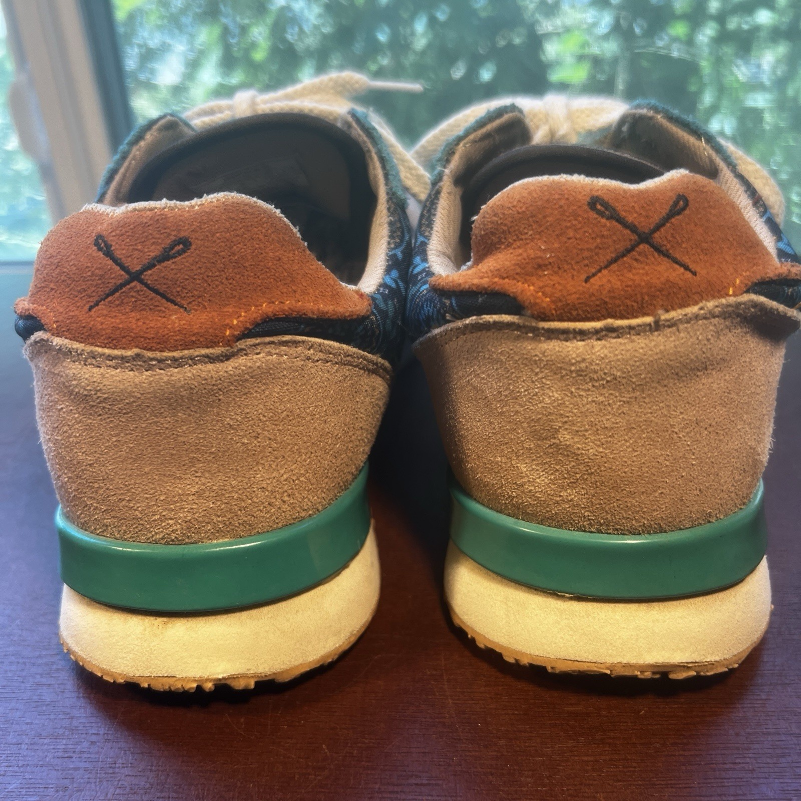 Inkkas Socorro Women’s Sz 11 Shoes Tan/Turquoise Leather Athletic Sneaker Cactus