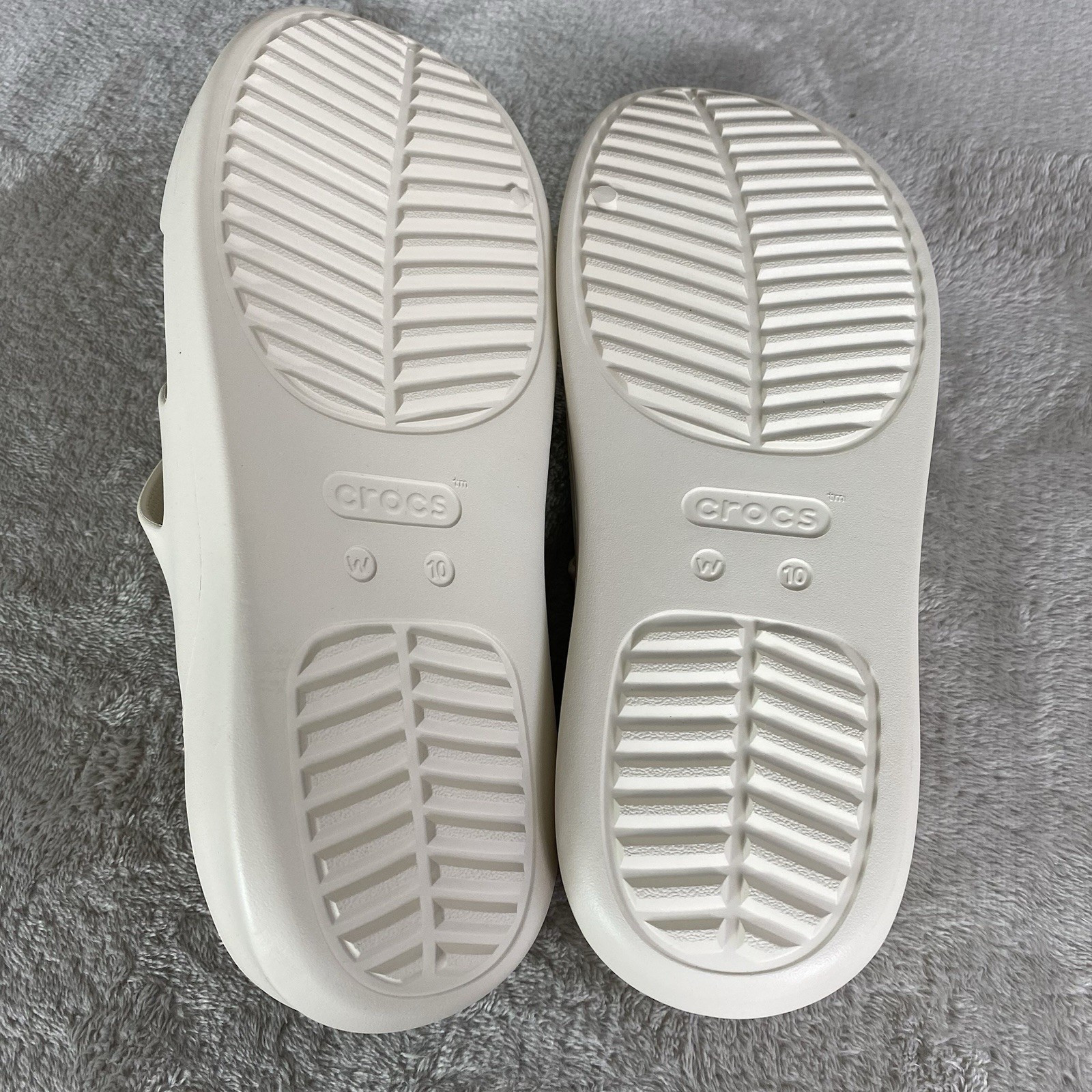 Crocs Getaway Slide Strappy Sandals Womens Size 10 Stucco Off White Platform NEW