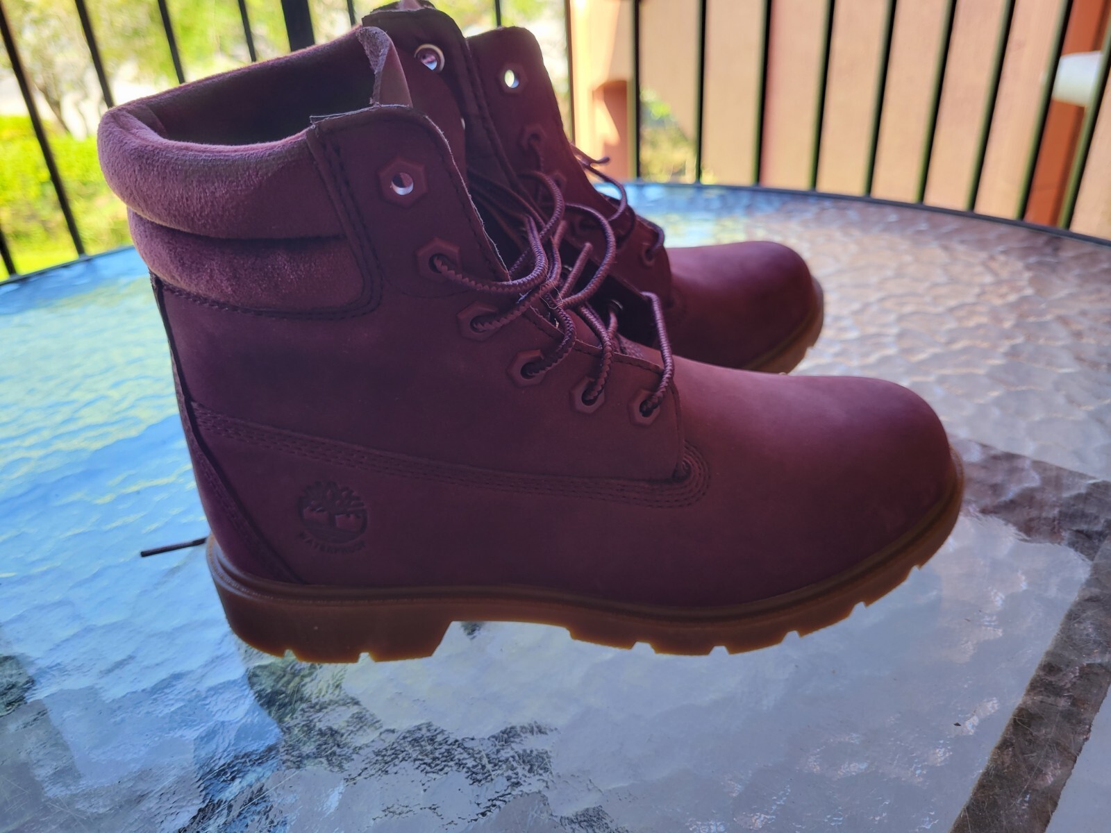 Timberland Linden Woods  Waterproof Boot Burgundy Nubuck Sz 8 A1ZSP  