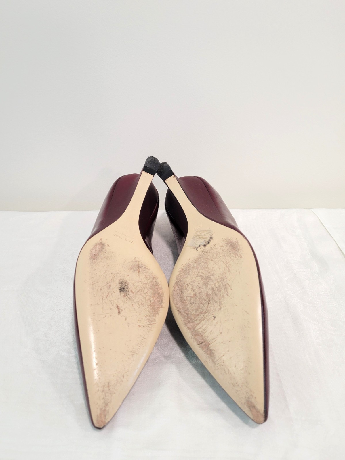 BELLS & BECKS PUMPS Oxblood Pointed Toe Trendy Inverted Heel Size 10 New Season
