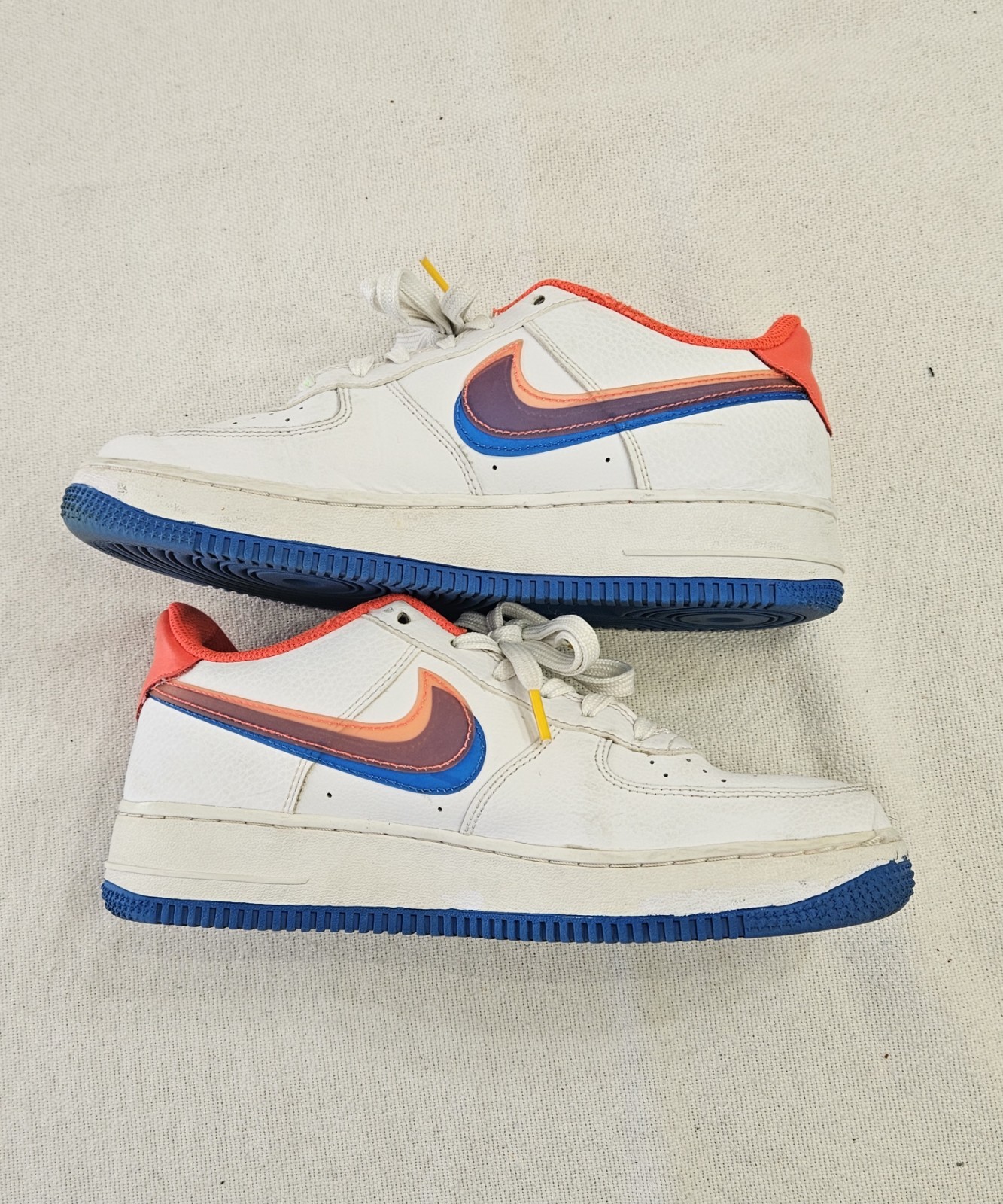 NIKE AIR FORCE 1 LV8 OFFSET 3D SWOOSH SNEAKERS Size Women Size 7 DX1787-100