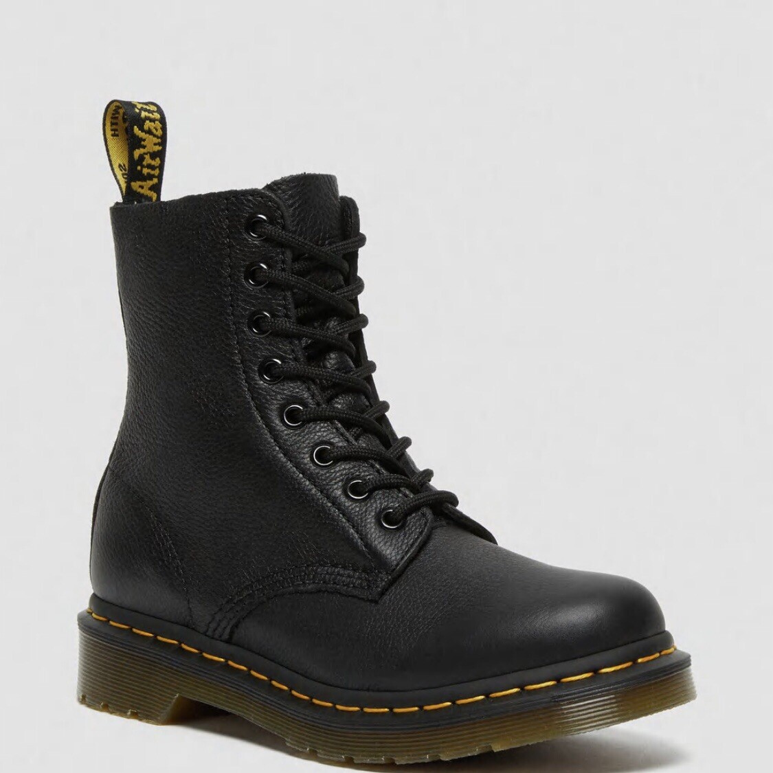 NEW $180 Dr Martens Women Pascal 1460 Black Virginia Leather Lace Up Boots US 5