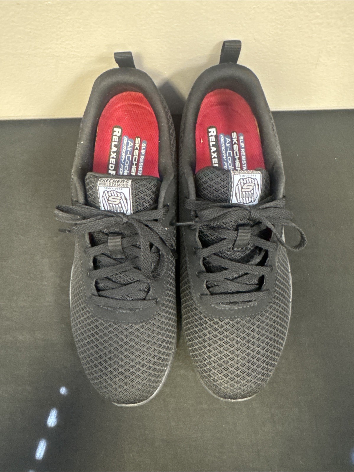 Skechers Womens Size 8.5 Ghenter Bronaugh 77210 Black Work Slip Resistant Shoes