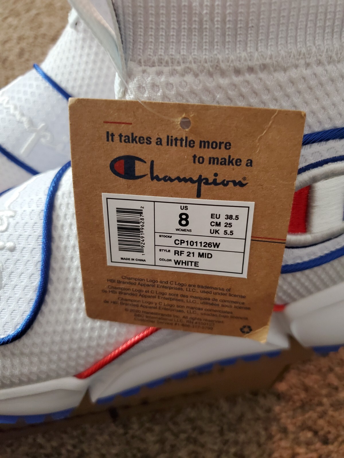 New Champion Women’s Rf 21 Mid Fashion Casual Sneakers US Left Size 8 Right 7