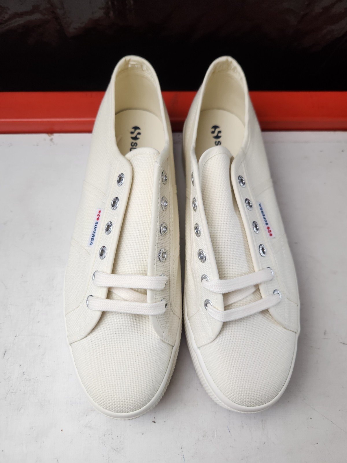 Superga Unisex 2790 Platform Sneakers – Beige Natural, Size 9.5 M/ 11 W US
