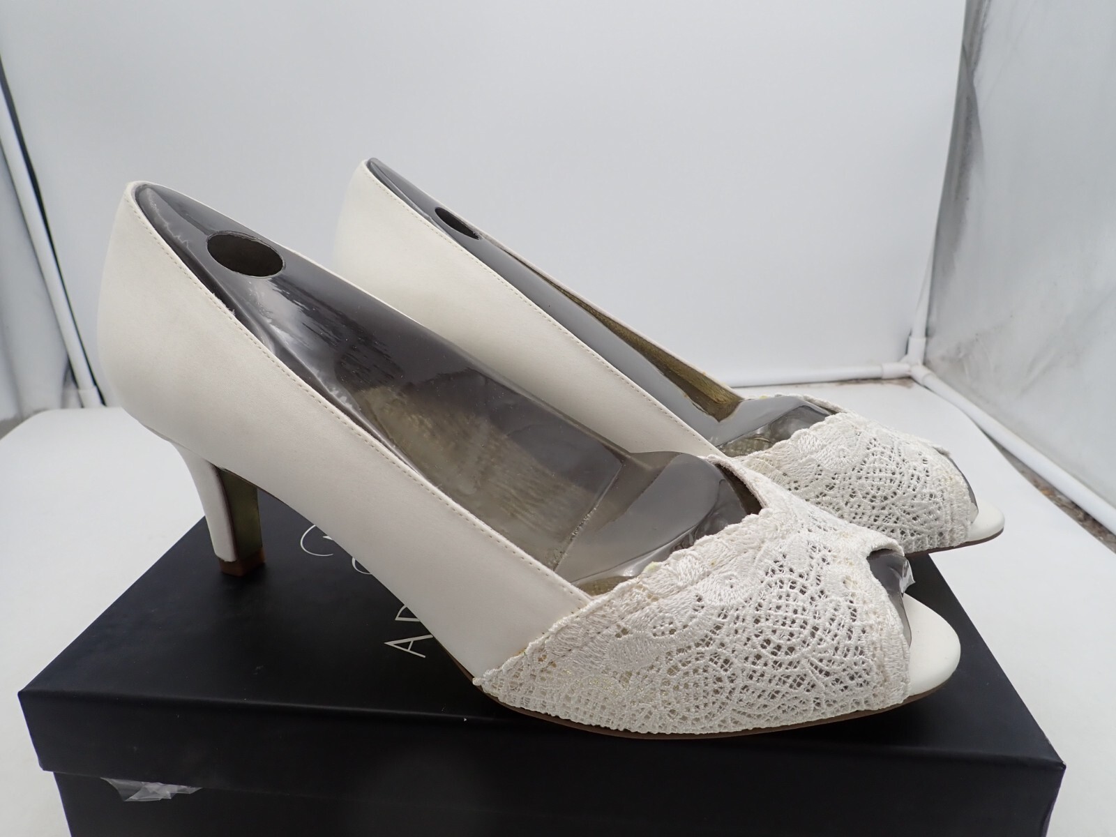 Adrianna Papell Womens JUDE Satin Peep Toe Classic Pumps 8.5 W