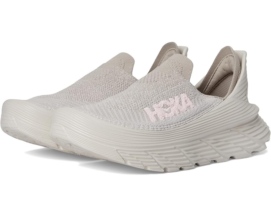 HOKA Restore TC Slip-on Sneaker Comfort Shoes Stucco Putty Mesh Women US Size 9