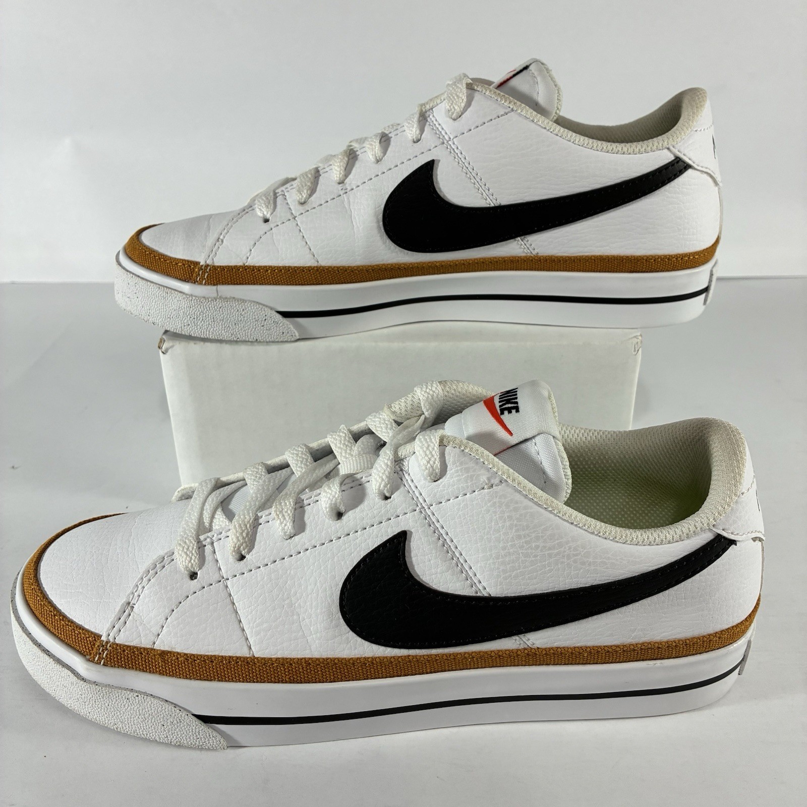 Size 7.5- Nike Court Legacy Next Nature White Desert Ochre W