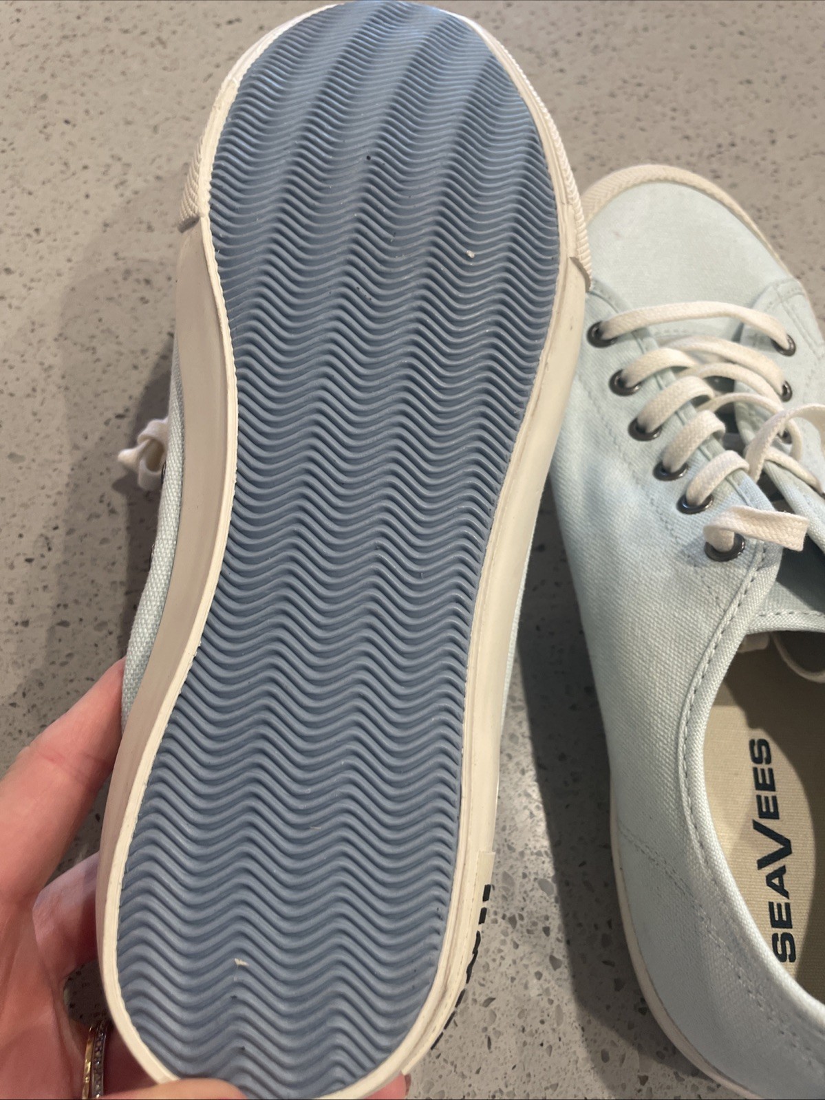SeaVees Monterey Canvas Sneakers Women’s Size 9.5- Lt Blue